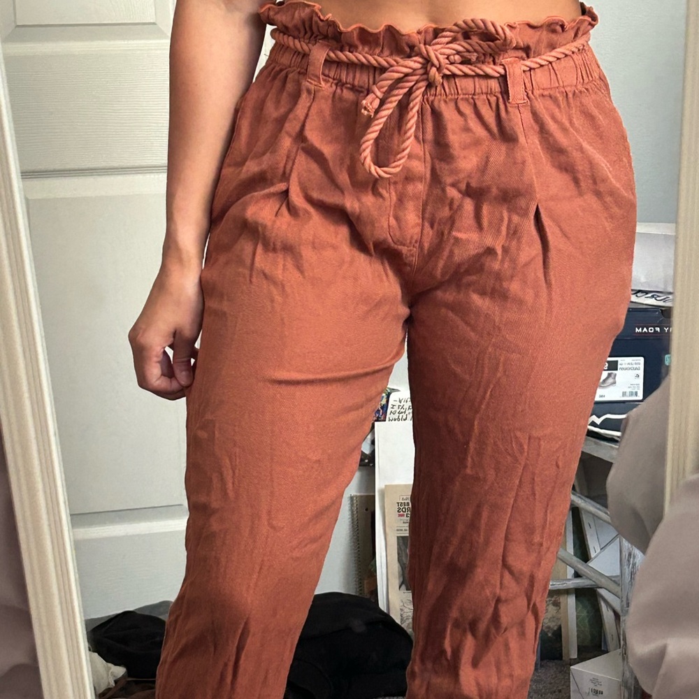 Billabong Brown Paper Bag Waist Trousers